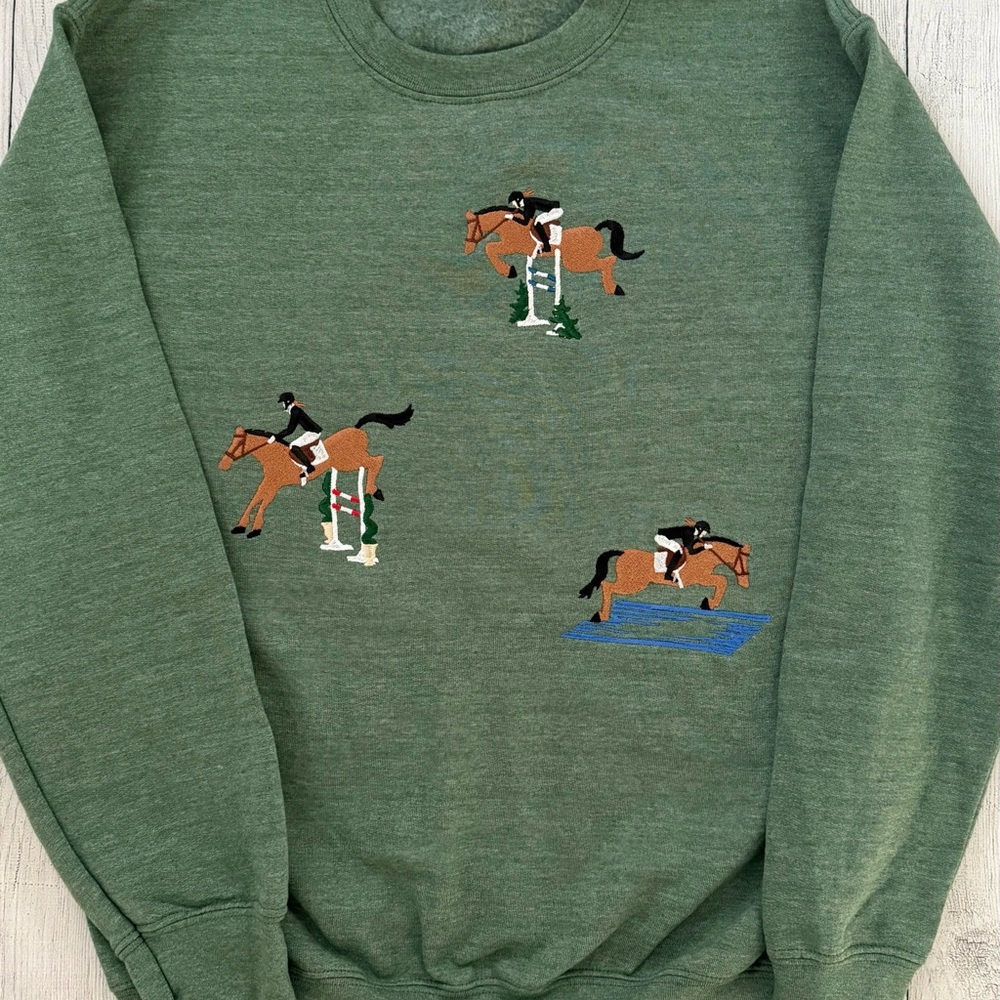 Horse Jumper’s Embroidered Sweatshirt